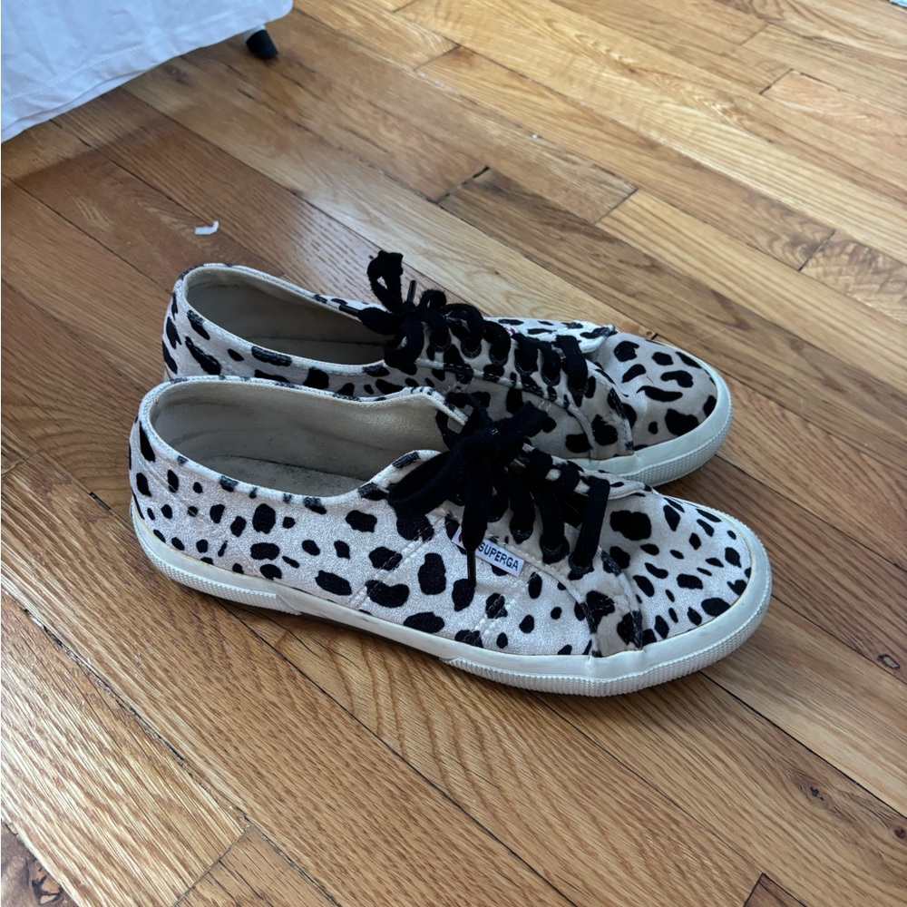 Superga Women's Cheetah Print Velvet Sneakers
